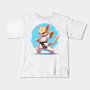 karate cat Kids T-Shirt